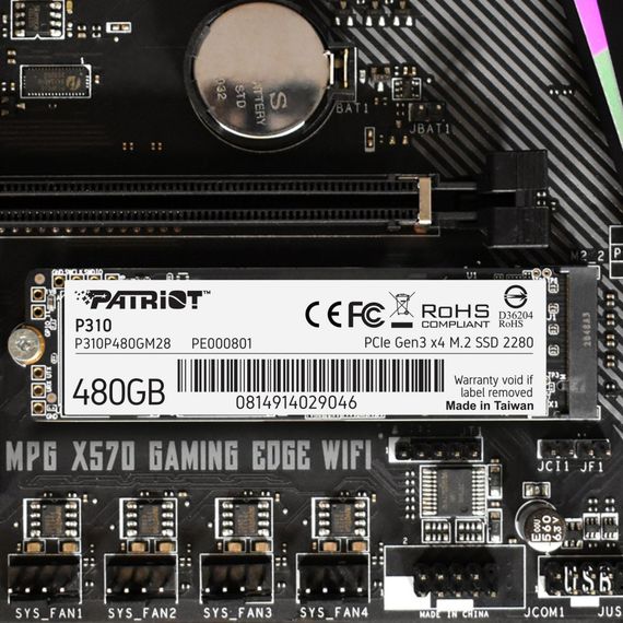 Накопичувач SSD M.2 2280 480GB Patriot (P310P480GM28) | Зображення 5