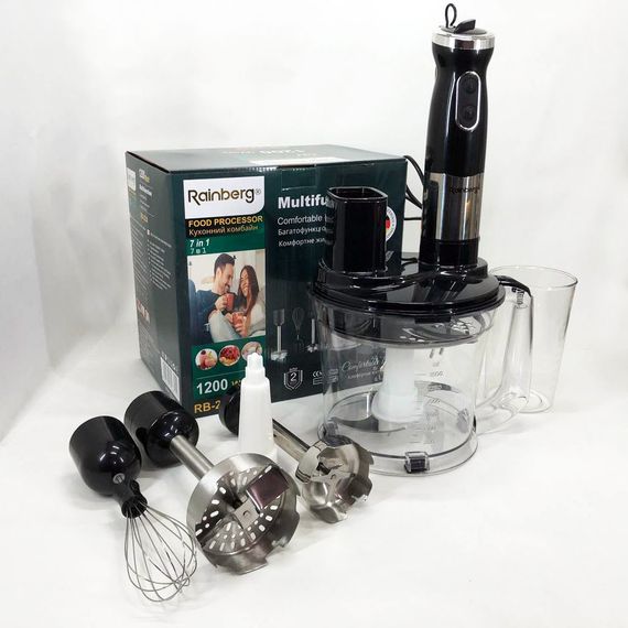 Портативний блендер, Кухонний занурювальний блендер з насадками, Подрібнювач для овочів BT-60 | Зображення 5