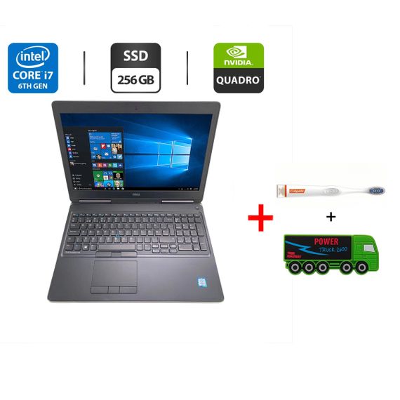 Мобильная рабочая станция Б-класс Dell Precision 7510 / 15.6" (1920x1080) IPS / Intel Core i7-6820HQ (4 (8) ядра по 2.7 - 3.6 GHz) / 16 GB DDR4 / 256 GB SSD / nVidia Quadro M2000M, 4 GB GDDR5, 128-bit / WebCam б/у + Подарок  Зубная щетка + Павербанк