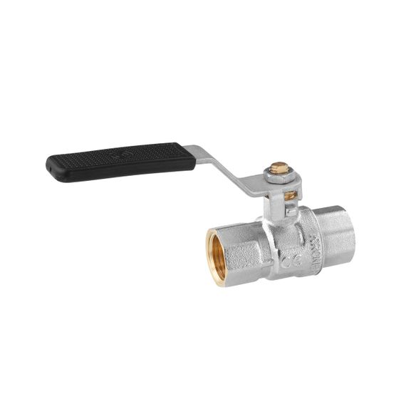 Кран кульовий Kroner 1/2" ВВ PN40 ручка, нікельований | Зображення 2