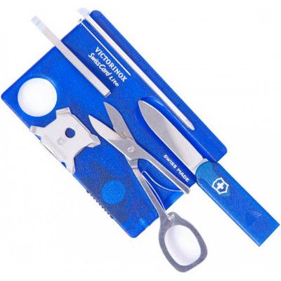 Нож Victorinox SwissCard Lite Transparent Blue (0.7322.T2) - Топ Продаж! | Зображення 1