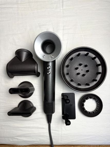 Фен Super Hair Dryer сірий з іонізацією та турборежимом 5 насадок | Зображення 1
