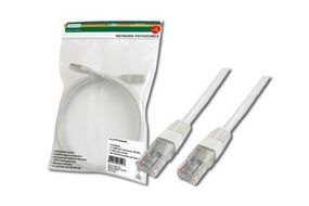 Патч-корд DIGITUS CAT 5e UTP, 1м, AWG 26/7, PVC, белый (DK-1511-010/WH)