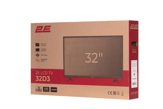Телевізор 32&quot; 2E LED HD 60Hz Black 2E-32D3 | Зображення 1