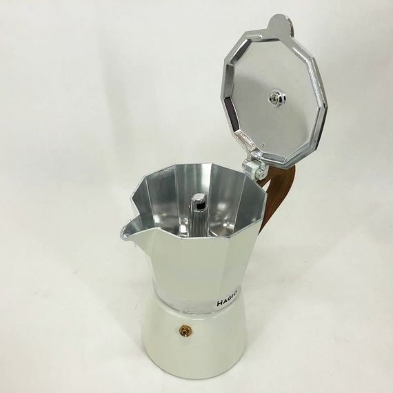 Гейзерная кофеварка из нержавейки Magio MG-1008, Гейзерная кофеварка для плиты, Гейзерная турка JO-752 для кофе | Зображення 1