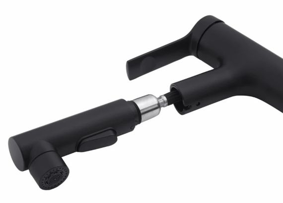 Змішувач для раковини Kroner KRP Edelstahl Klassisch з висувним виливом SCH030-T (CV032497) | Зображення 4