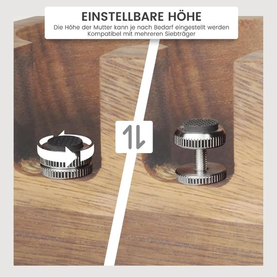 Станція темпінгу кави еспресо 51 мм 54 мм, дерев'яна для трамбування портафільтра для аксесуарів бариста з горіхового дерева | Зображення 5