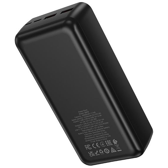 Портативний ЗП Power Bank Borofone BJ80B Clever 22.5W+PD20W 30000 mAh Black | Зображення 2
