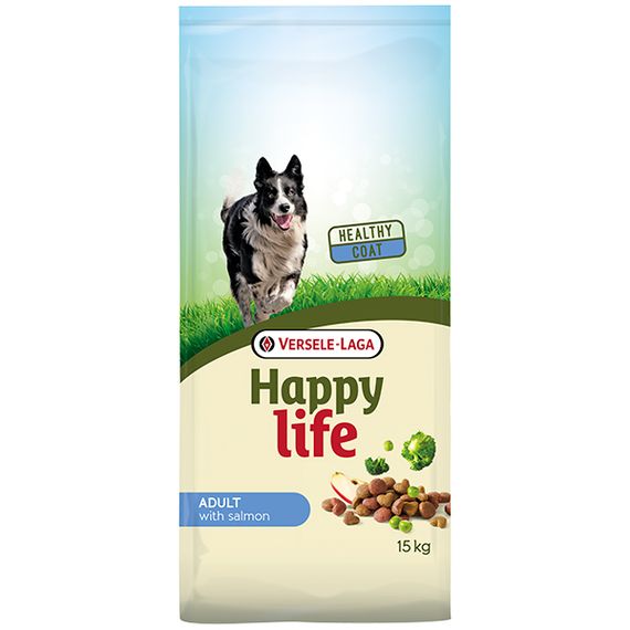 Сухий корм для собак з лососем Happy Life Adult with Salmon 15 кг