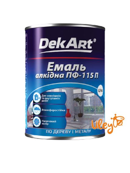 Фарба для вуликів, емаль алкідна ПФ-115 TM DekArt. Синя - 2,8 кг | Зображення 1