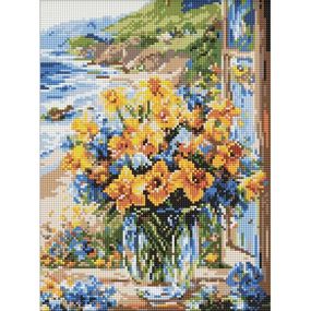 Алмазна мозаїка "Квіткове узбережжя" 30x40 см