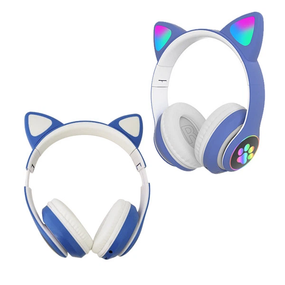 Беспроводные наушники Cat STN-28 / Гарнитура с микрофоном FM радио Bluetooth синий