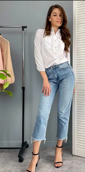 Женская легкая блуза из софта с рукавами на резинке GF4300 цвет белый, размер 46/48 | Зображення 2