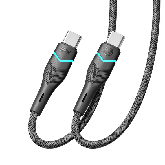 USB Ridea RC-RL15 RGB Light Type-C to Type-C 60W 1.2m | Зображення 3