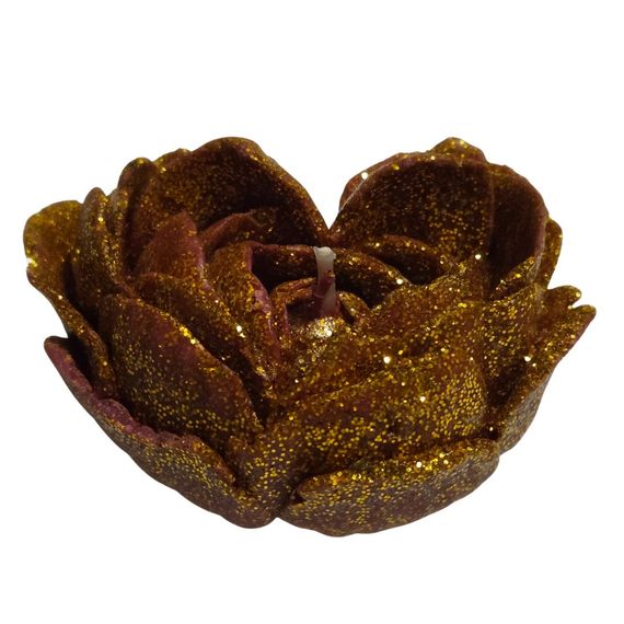 Свічка низькотемпературна у вигляді троянди з глітером GlowKink бордова, М Sex Aura | Зображення 2