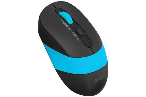 Миша бездротова A4Tech Fstyler FG10 (Blue),  USB, колір чорний+блакитний | Зображення 2