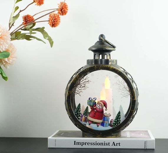 Новорічний декоративний ліхтарик із Дідом Морозом | Зображення 1