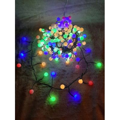 Гирлянда Luca Lighting кластер Шарики зеленая струна 8 м, RGB (8720362027188) | Зображення 3