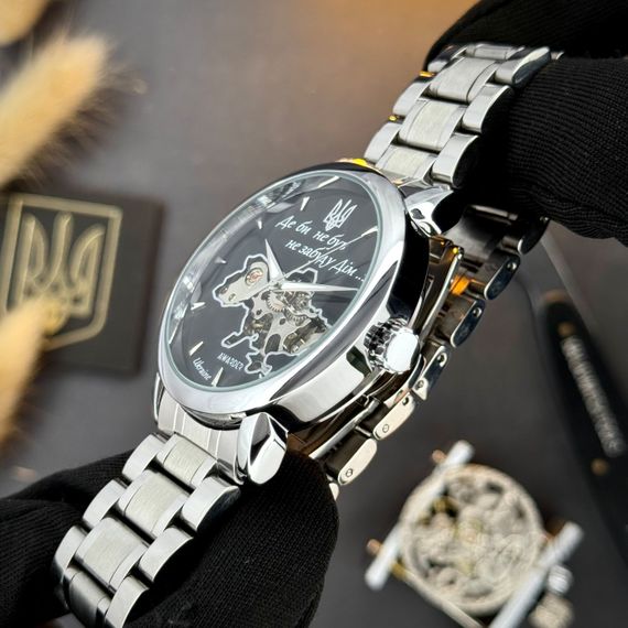 Чоловічий годинник Awarder 022-3D Де би не був Silver-Black Steel | Зображення 6