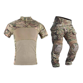 Тактичні штани з наколінниками  G 3 мультикам  +убакс Han Wild короткий рукав мультикам