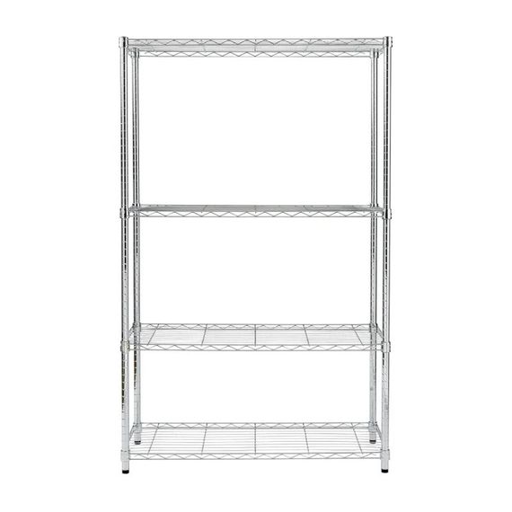 Стелаж металевий хромований розбірний на 4 полиці 90×45×152 см для дому й офісу 6L83618460 | Зображення 1