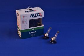 Лампа автомобільна H7 12 V 55 W PX26D EXTRA LIFE (2шт) (ближня/даля, протитуманна) MTA 80715 ELB21