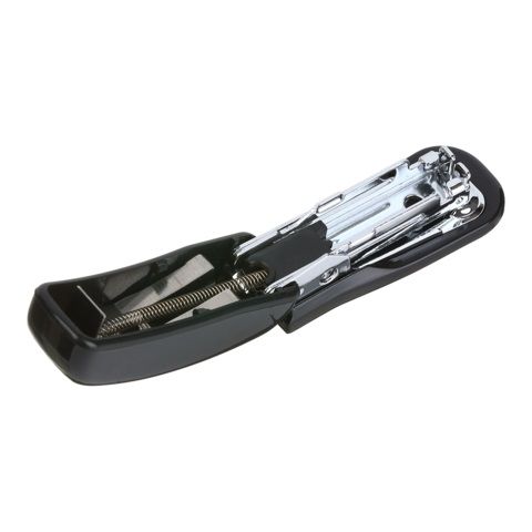 Степлер пластиковий МІНІ BM.4125-01 BUROMAX, 10 л., (скоби №10), 61х36х23 мм, чорний, в коробці (4823078957511) | Зображення 4