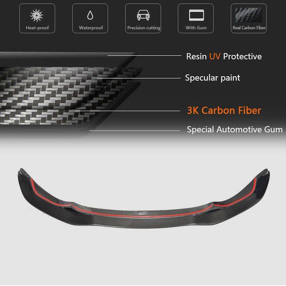 Накладка на передній бампер Lip V9 (для F82/F83, Карбон) для BMW 4 серія F-32 2012-2020 рр | Зображення 4