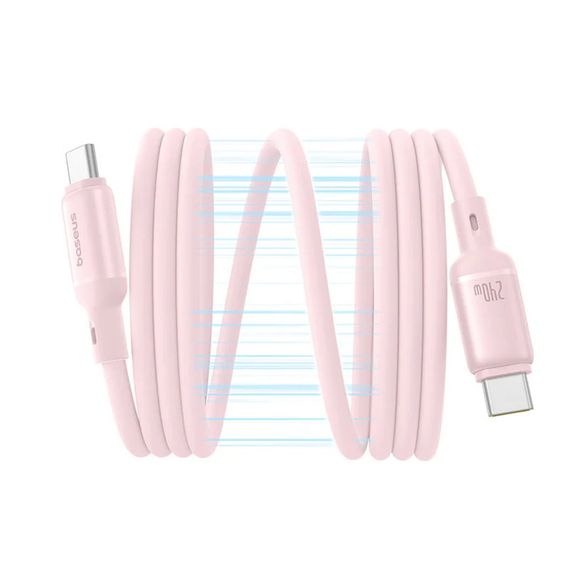 Дата кабель Baseus PicoGo Magnetic Liquid Silicone Type-C to Type-C 240W (1m) (P10376800) Baby Pink | Зображення 1
