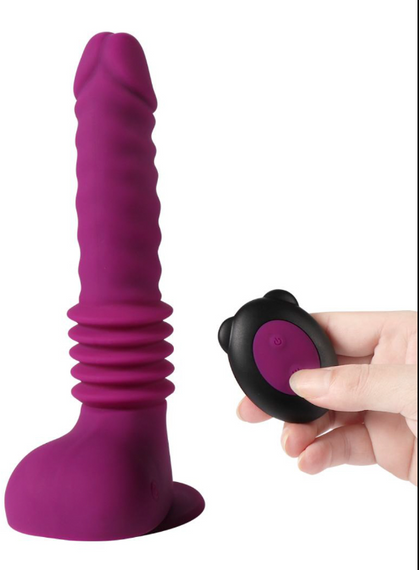 Вибратор на присоске Isaiah Thrusting Dildo фиолетовый 10 режимов вибрации Sex Aura | Зображення 2
