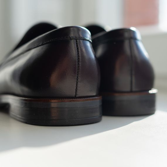 Кожаные Бордовые лоферы выбирай сейчас 44 размер | Зображення 3