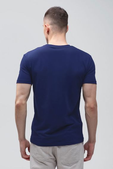 Чоловіча Футболка Sun`s House  розмір: M Темно-синій (арт. RY-U0102-Navy-Blue) | Зображення 2