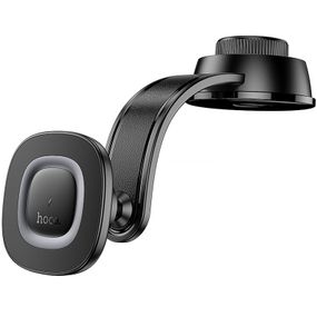 Автотримач з БЗП Hoco HW31 Crown Magnetic Wireless Charging 15W Black / Metal gray