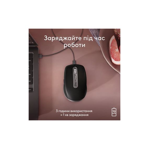 Мишка Logitech MX Anywhere 3S для MAC Wireless Space Grey (910-006947) | Зображення 7