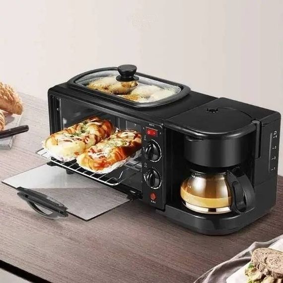 Електрична духовка з вбудованою кавоваркою та сковородою-гриль XPRO R.5308B 3 в 1 (40779-R.5308B_1478) | Зображення 4