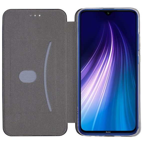 Шкіряний чохол-книжка Classy для Xiaomi Redmi Note 8 / Note 8 2021 Бордовий | Зображення 2