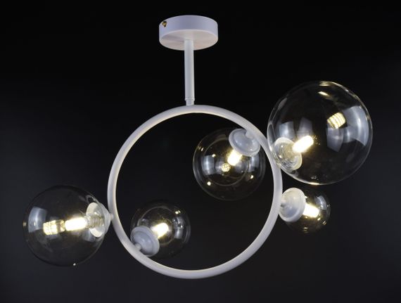 Люстра стельова на 5 лампочок 26495 Білий 51х24х52 см. | Зображення 1