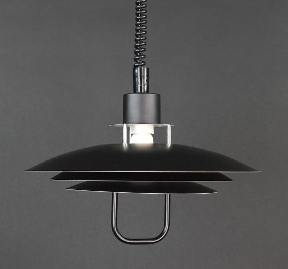 Люстра підвісна на 1 лампочку 27110 Чорний 60-170х48х48 см. | Зображення 1