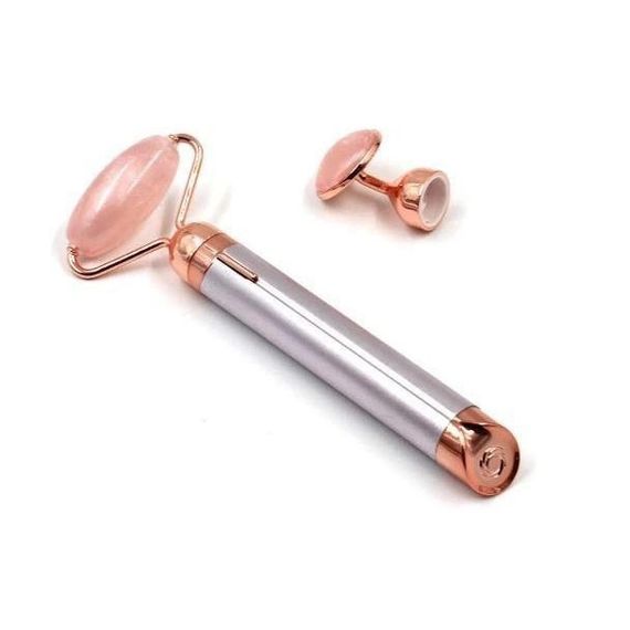 Массажер ролик электрический для лица Facial Roller Massager. Цвет: бежевый VB-57