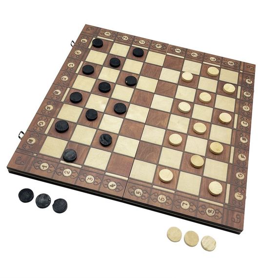 Набір настільних ігор "Шахи, нарди, шашки 3 в 1" Set1 NE-LG-11 ігрове поле 40х40 см | Зображення 4