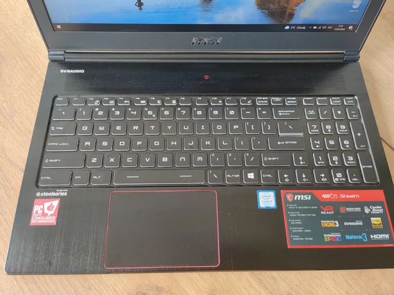 Ноутбук MSI GS63/15.6  /FHD/IPS/I7 8750H/16Gb/SSD256Gb+HDD1Tb/GTX 1060-6Gb | Зображення 2