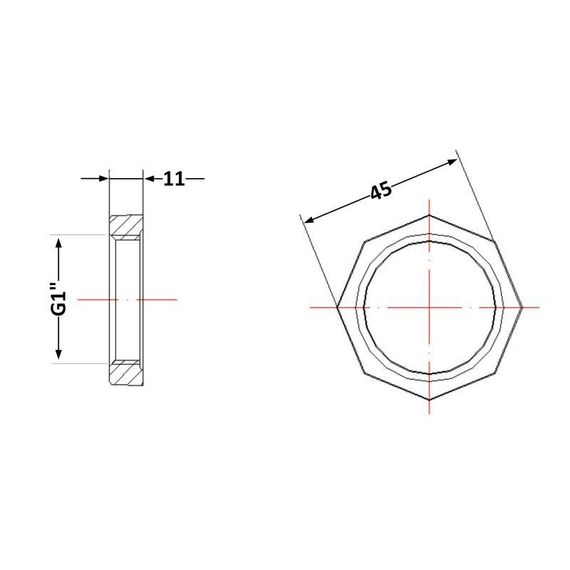 Контргайка чугунная 1" | Зображення 1