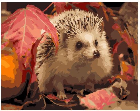 Ёж в листьях