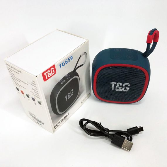 Портативна Bluetooth-колонка TG659 із ремінцем. IW-765 Колір: синій | Зображення 7