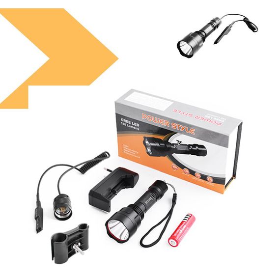 Ліхтарик ручний з виносною кнопкою 500 люменів Police Q8455 - XPE (47276-8455_211) | Зображення 1