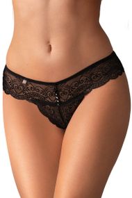 Стринги Obsessive Miamor Черный S/M