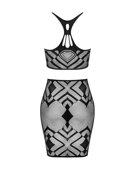 Еротичний напівпрозорий комплект Obsessive K101 top & skirt S/M/L, топ, спідниця Sex Aura | Зображення 3