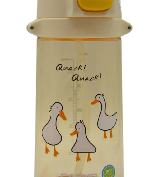 Бутылка для воды Casno 690 мл KXN-1219 Оранжевая (Гуси) с трубочкой (KXN-1219_Orange) | Зображення 5