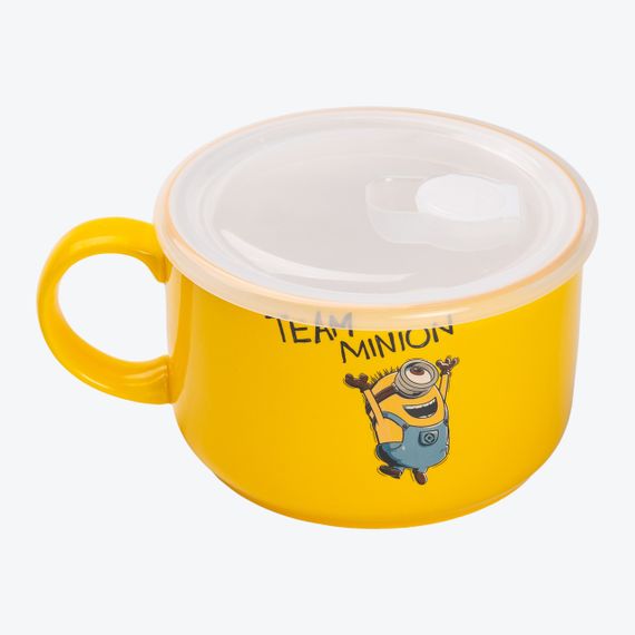 Миска керамическая с пластиковой крышкой, 900 мл, для супа и лапши | Зображення 1