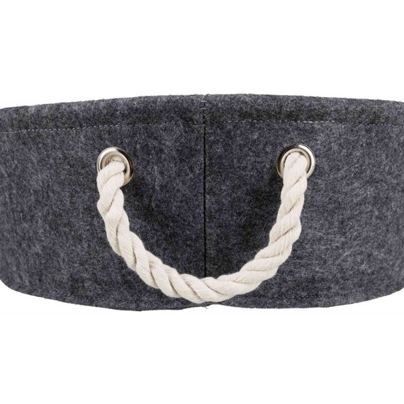 Лежак Trixie для собаки Lian з ручками та наповнювачем із флісу сірий фетр/плюш 37 см | Зображення 3